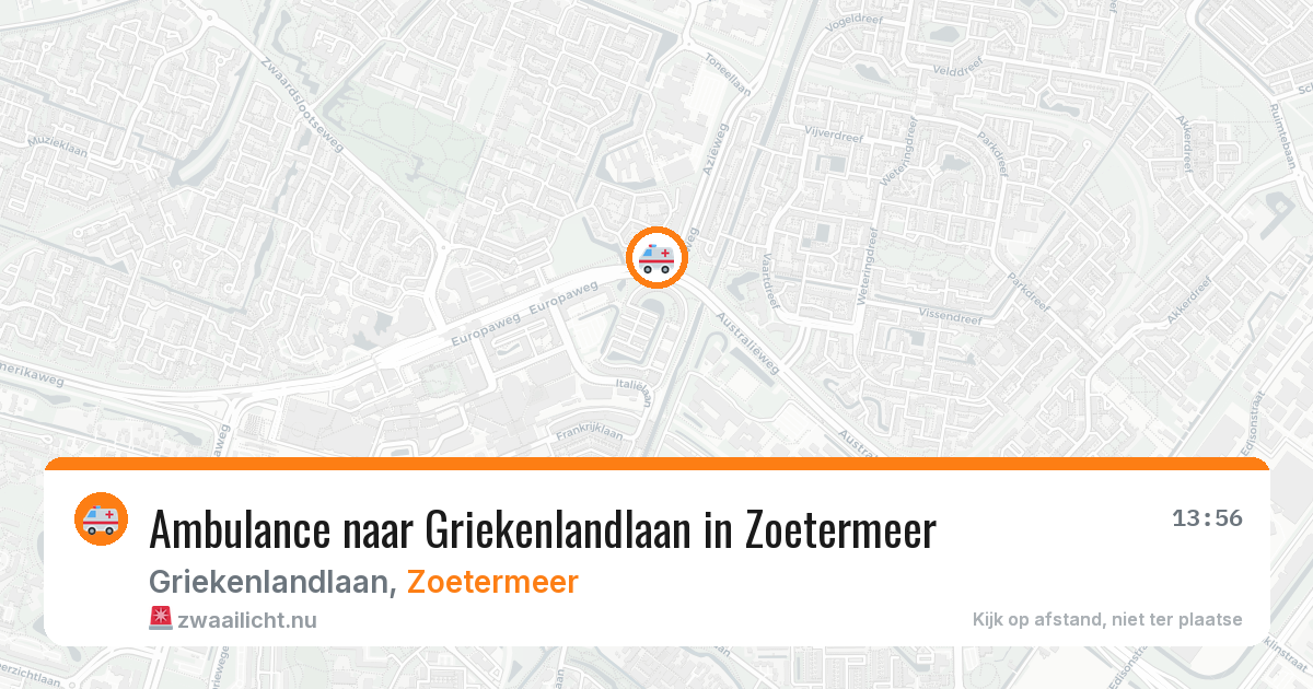 Ambulance naar Griekenlandlaan in Zoetermeer — 19 mrt 2026