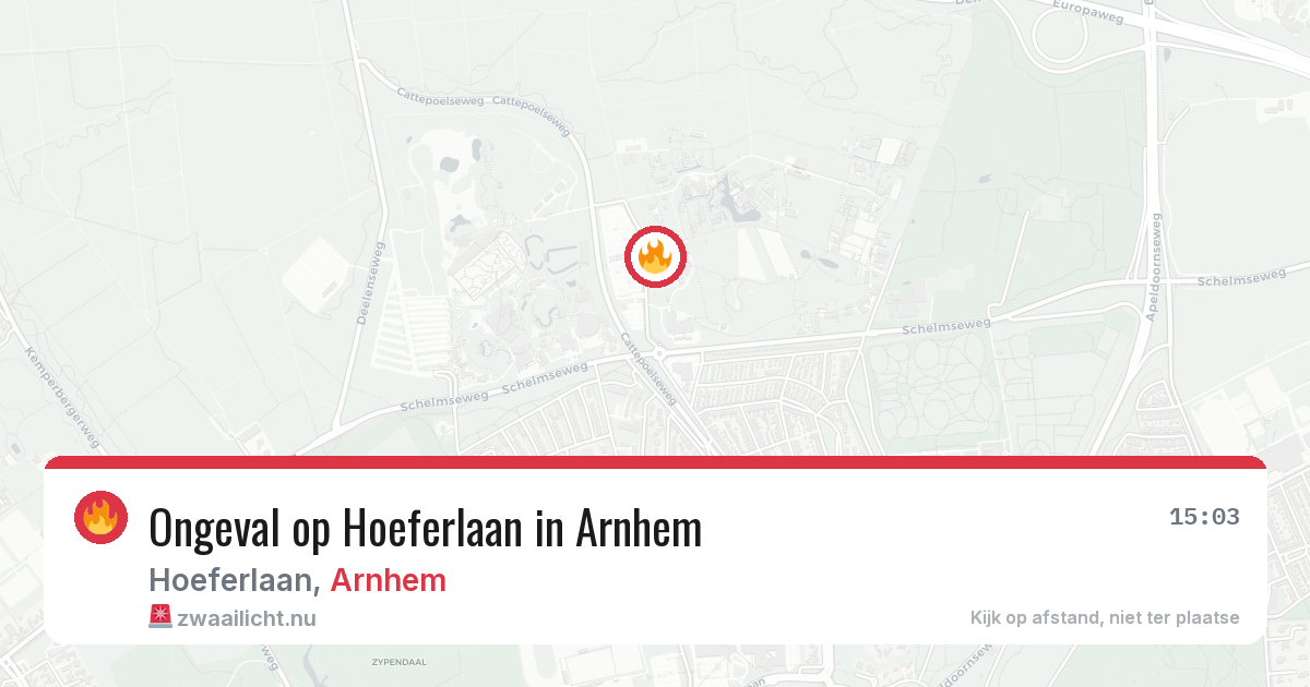 Ongeval op Hoeferlaan in Arnhem — 17 mei 2026