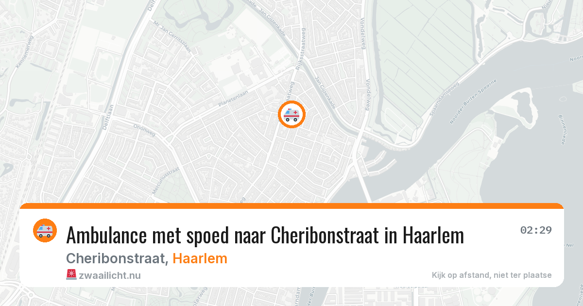 Ambulance met spoed naar Cheribonstraat in Haarlem — 23 jul 2026