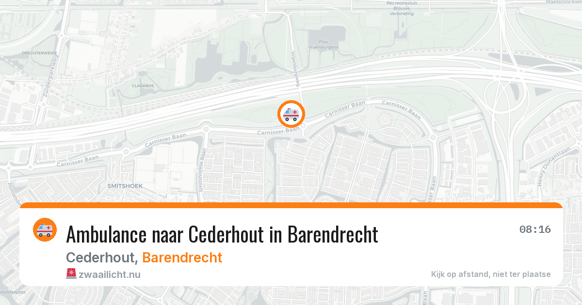 Ambulance naar Cederhout in Barendrecht — 14 jul 2026