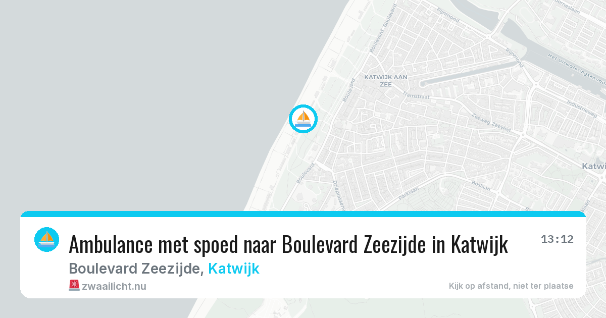 Ambulance met spoed naar Boulevard Zeezijde in Katwijk — 11 jul 2026