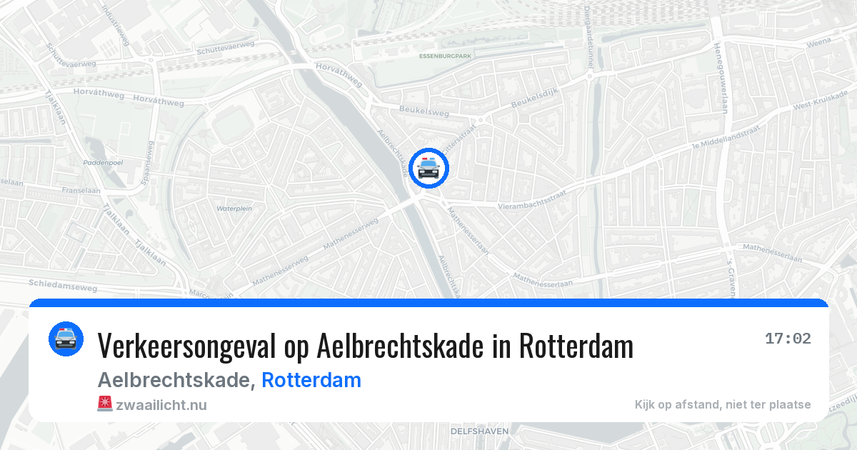 Verkeersongeval op Aelbrechtskade in Rotterdam — 10 jul 2026
