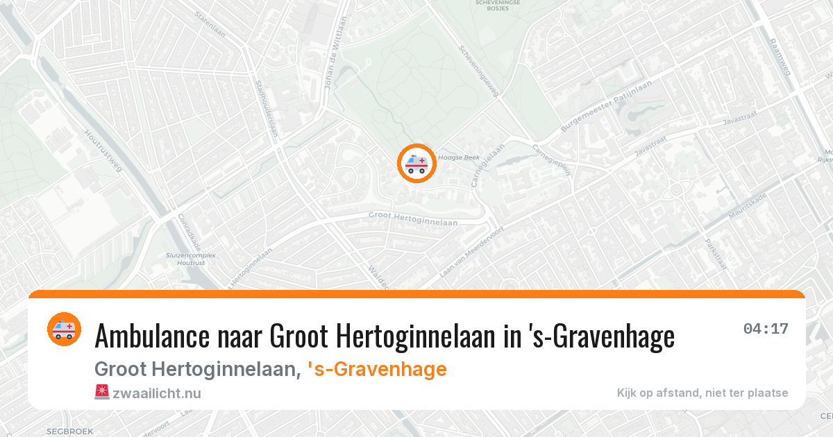 Ambulance naar Groot Hertoginnelaan in 's-Gravenhage — 21 jul 2026