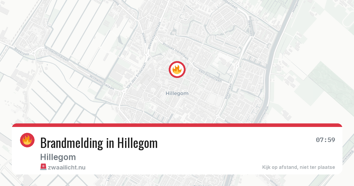 Brandmelding in Hillegom — 31 mei 2026