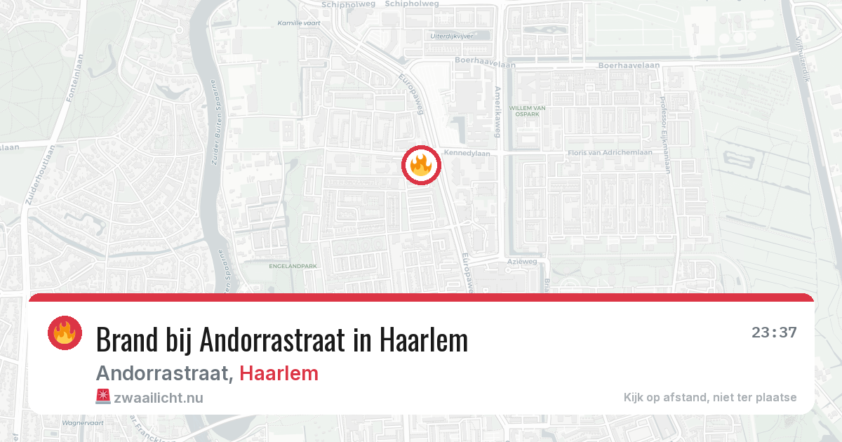 Brand bij Andorrastraat in Haarlem — 18 jan 2026