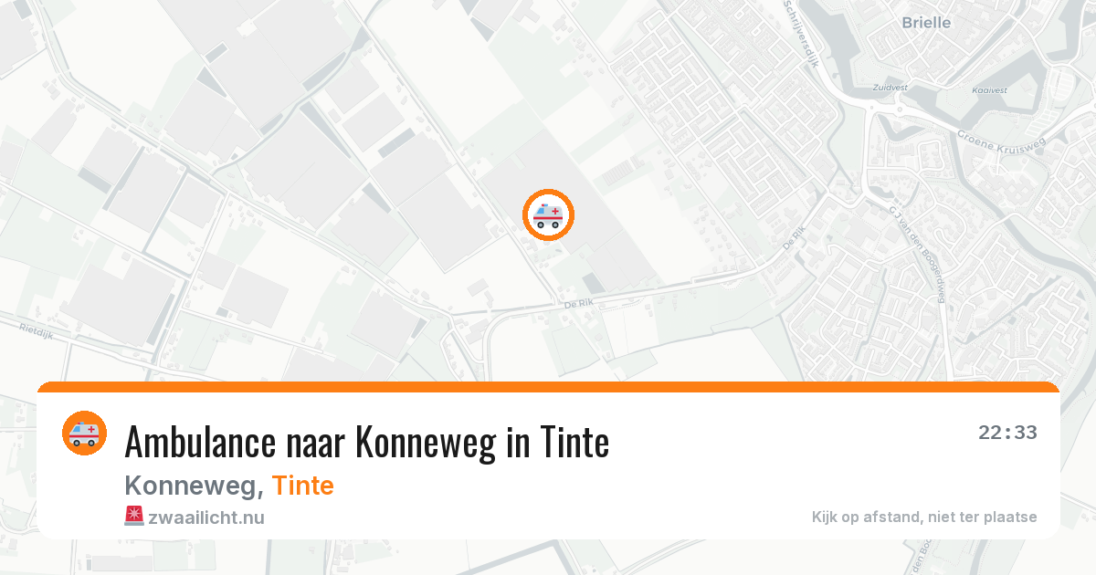Ambulance naar Konneweg in Tinte — 25 jul 2026
