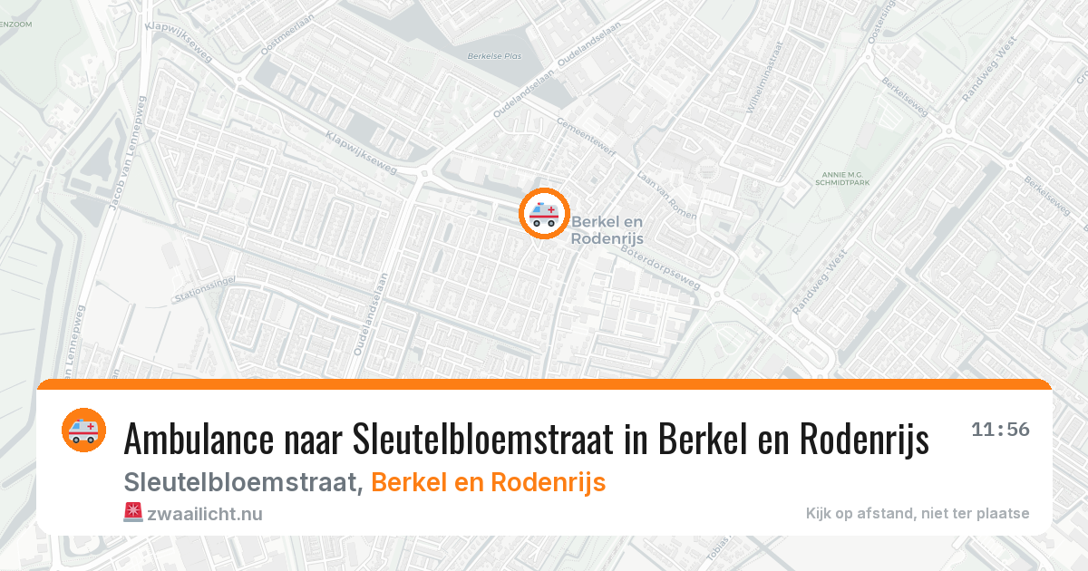 Ambulance naar Sleutelbloemstraat in Berkel en Rodenrijs — 17 jul 2026