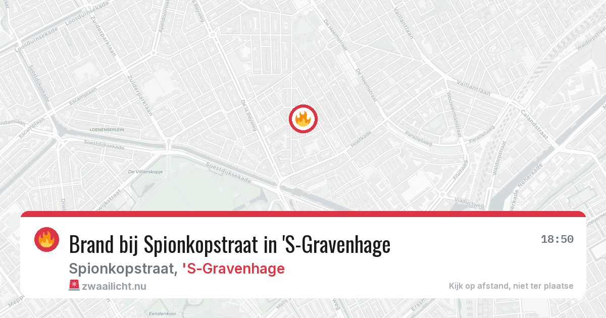 Brand bij Spionkopstraat in 'S-Gravenhage — 5 jun 2026