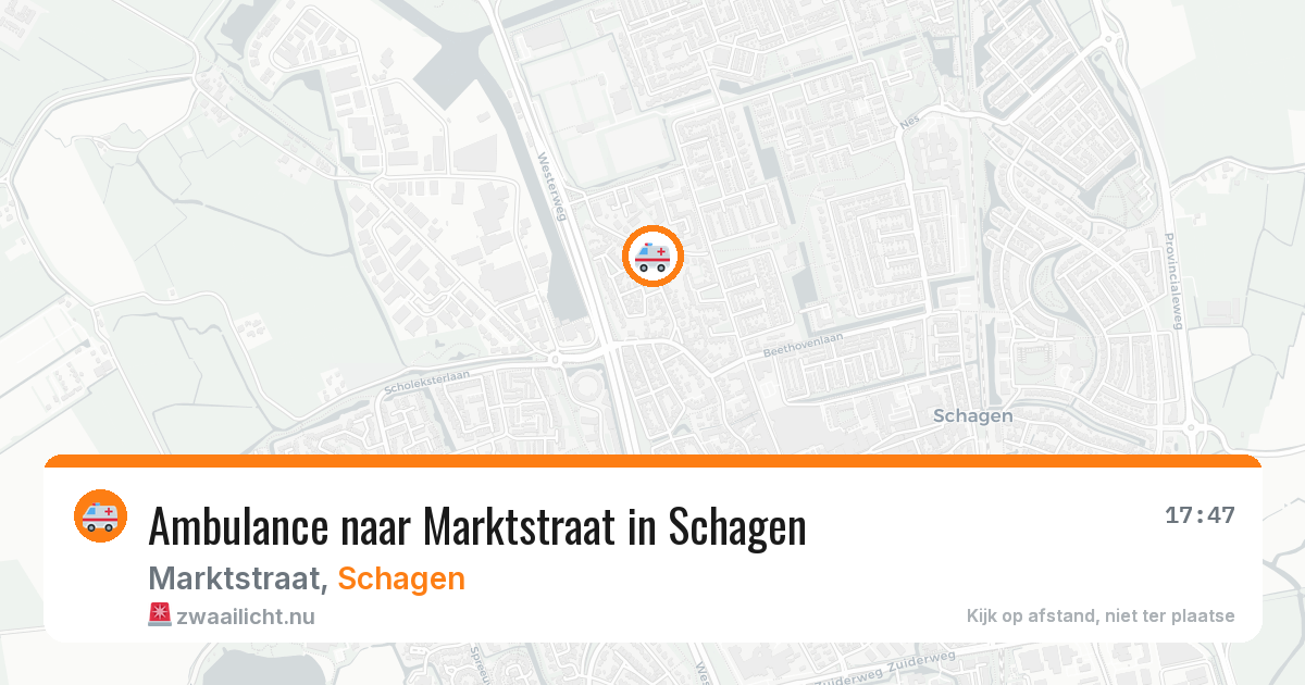 Ambulance naar Marktstraat in Schagen — 18 mei 2026