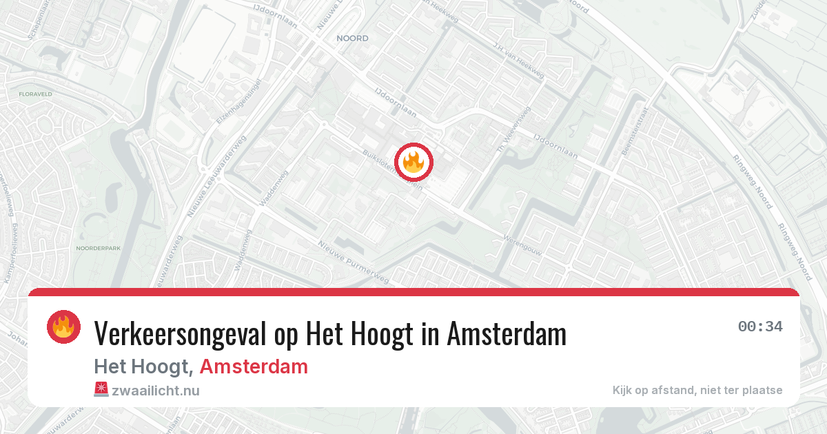 Verkeersongeval op Het Hoogt in Amsterdam — 26 jul 2026