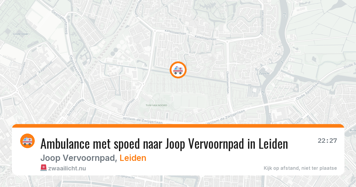 Ambulance met spoed naar Joop Vervoornpad in Leiden — 10 jul 2026