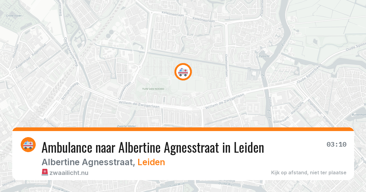 Ambulance naar Albertine Agnesstraat in Leiden — 26 jul 2026
