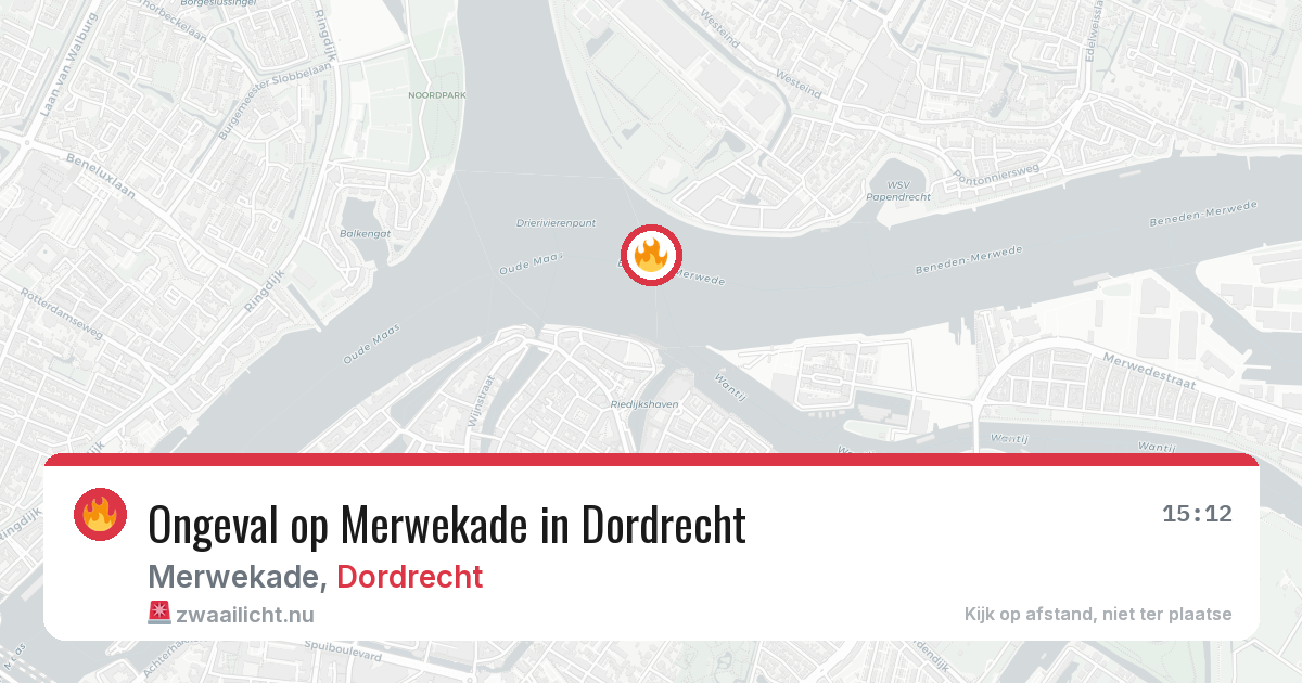 Ongeval op Merwekade in Dordrecht — 12 mei 2026