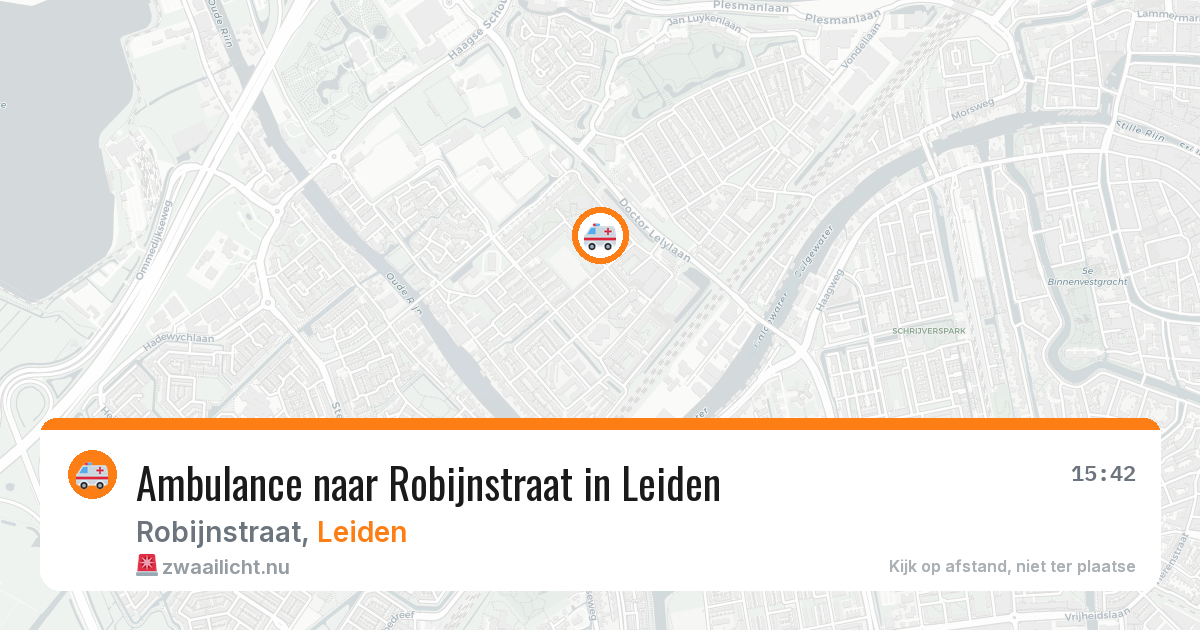 Ambulance naar Robijnstraat in Leiden — 24 jul 2026