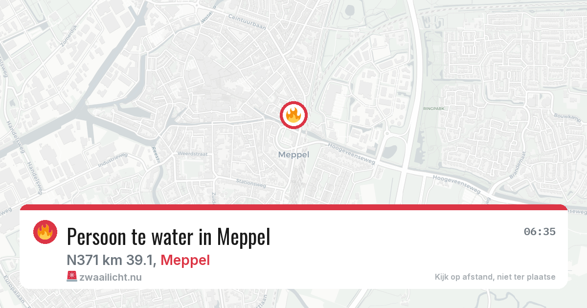 Persoon te water in Meppel — 3 mei 2026
