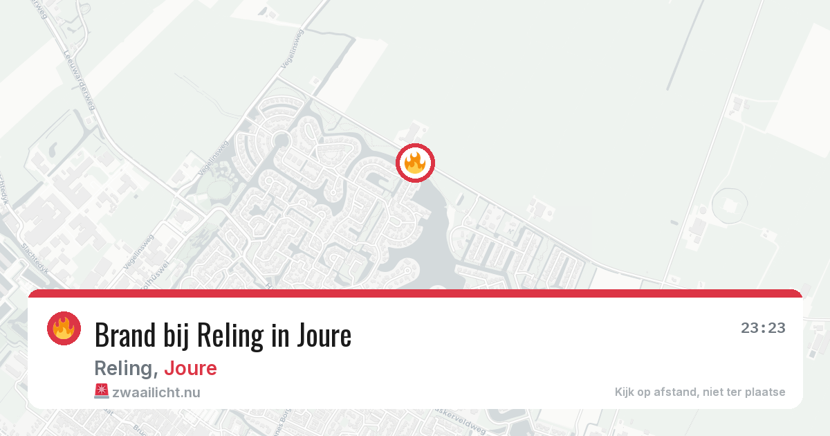 Brand bij Reling in Joure — 4 jun 2026