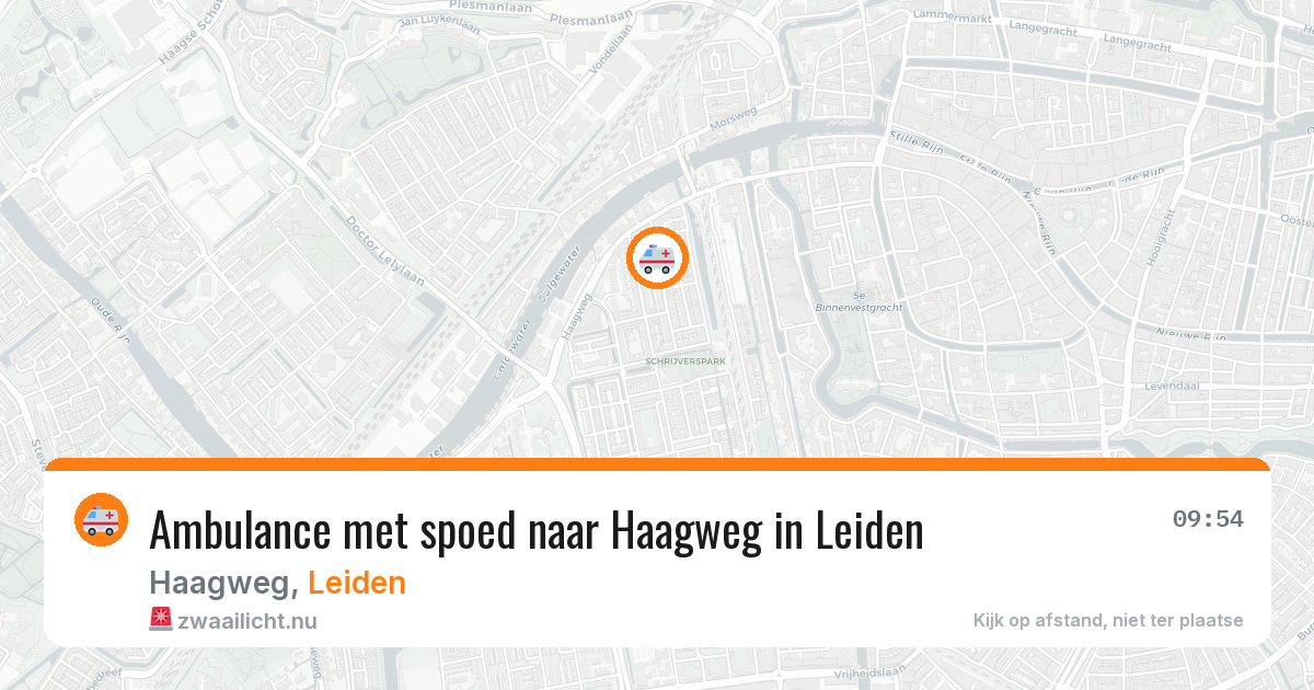 Ambulance met spoed naar Haagweg in Leiden — 22 mei 2026