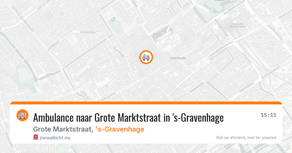 Ambulance naar Grote Marktstraat in 's-Gravenhage — 28 mei 2026