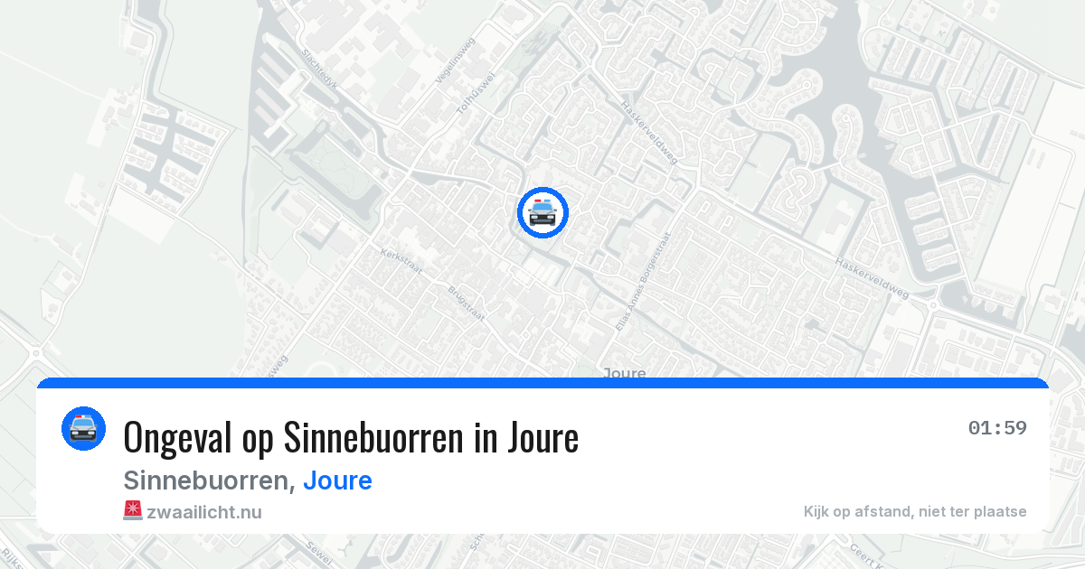 Ongeval op Sinnebuorren in Joure — 9 mei 2026