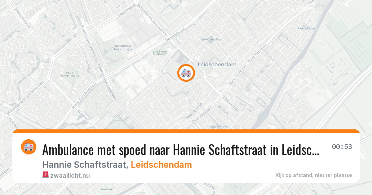 Ambulance met spoed naar Hannie Schaftstraat in Leidschendam — 17 feb 2026