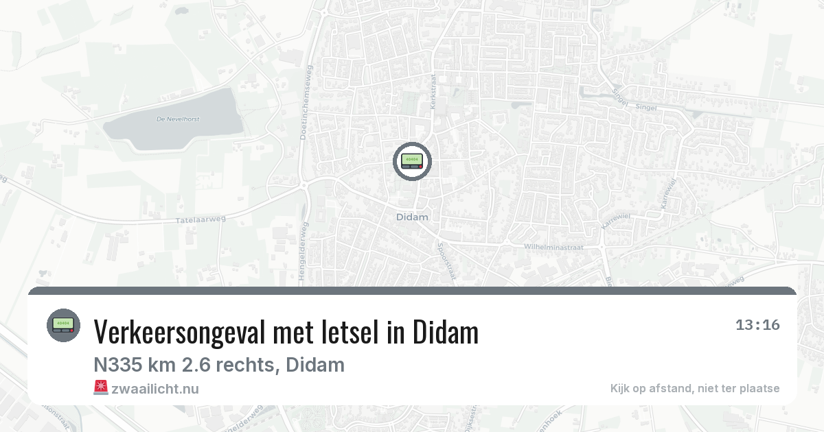 Verkeersongeval met letsel in Didam — 23 jul 2026
