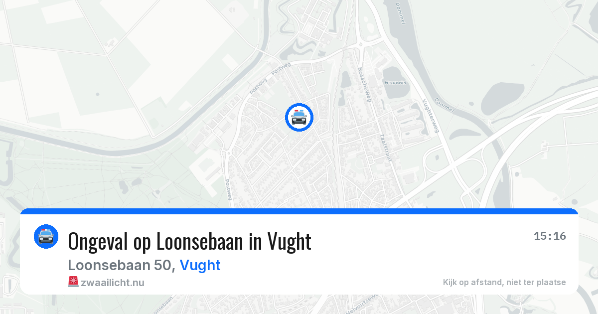 Ongeval op Loonsebaan in Vught — 25 mei 2026