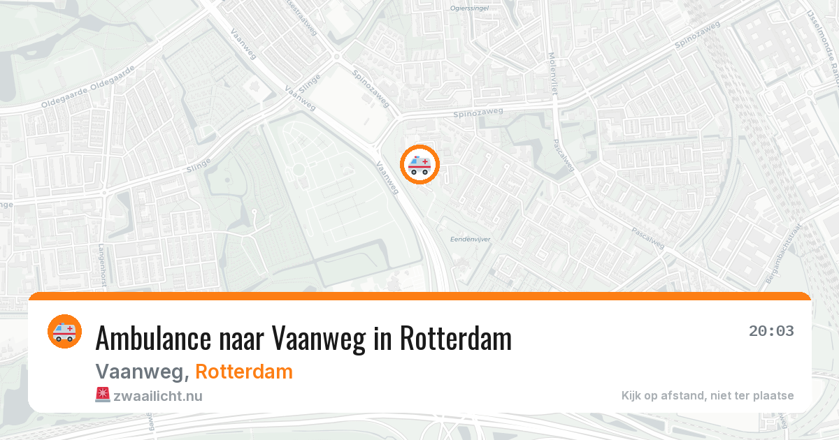 Ambulance naar Vaanweg in Rotterdam — 21 jul 2026
