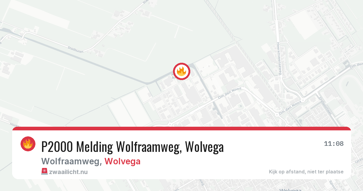 P2000 Melding Wolfraamweg, Wolvega — 16 jul 2026
