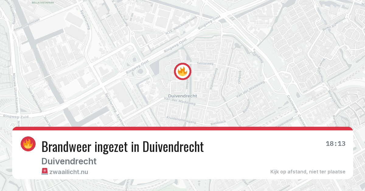 Brandweer ingezet in Duivendrecht — 23 jul 2026 | 🚨 Zwaailicht.nu