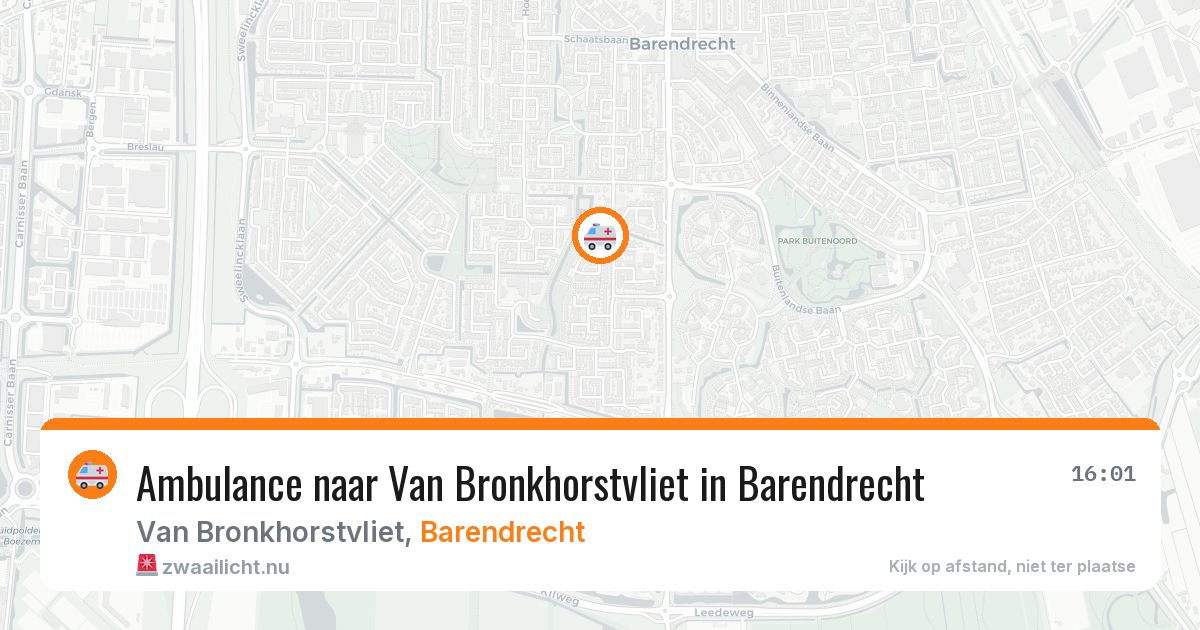 Ambulance naar Van Bronkhorstvliet in Barendrecht — 14 mei 2026