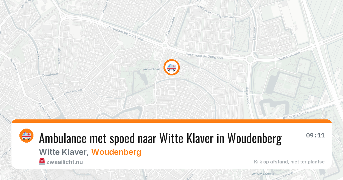 Ambulance met spoed naar Witte Klaver in Woudenberg — 26 jan 2026