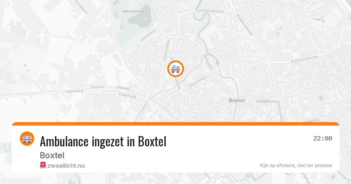 Ambulance ingezet in Boxtel — 10 jul 2026