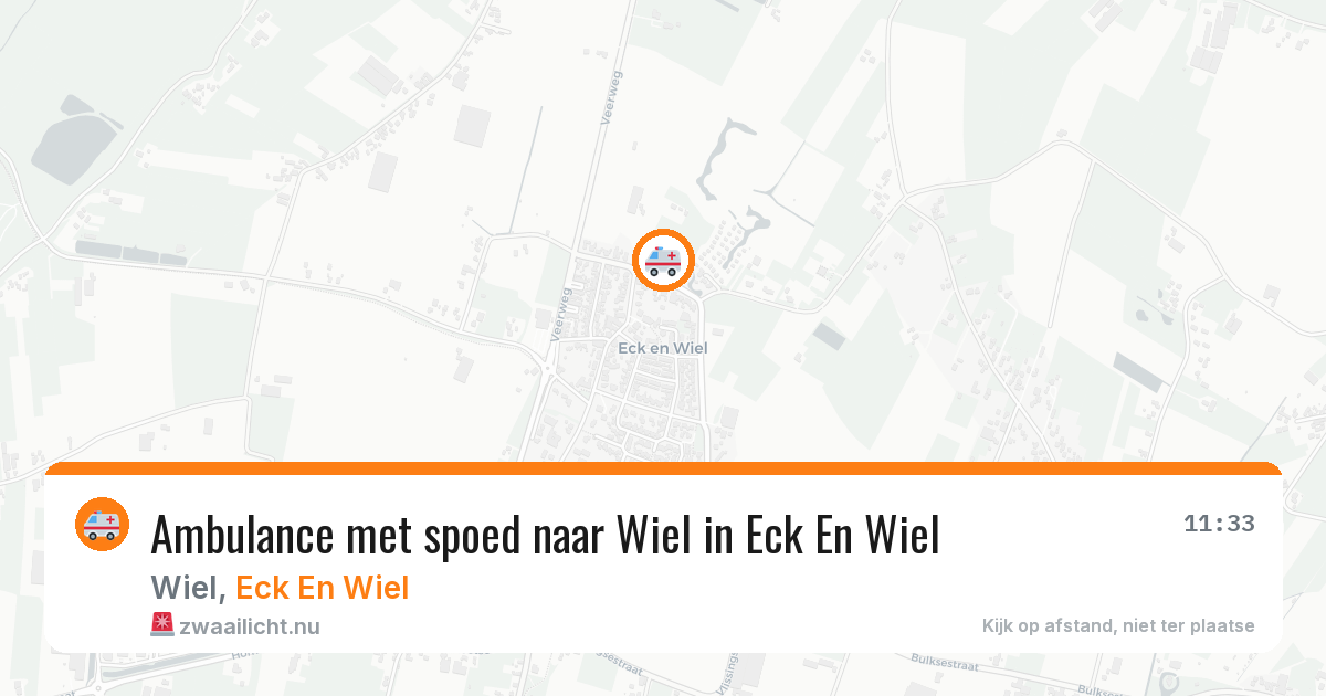 Ambulance met spoed naar Wiel in Eck En Wiel — 8 mei 2026
