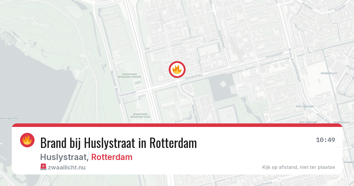 Brand bij Huslystraat in Rotterdam — 29 mei 2026