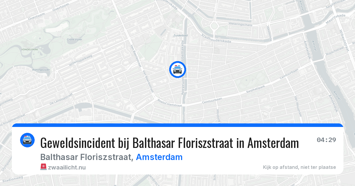 Geweldsincident bij Balthasar Floriszstraat in Amsterdam — 24 jul 2026