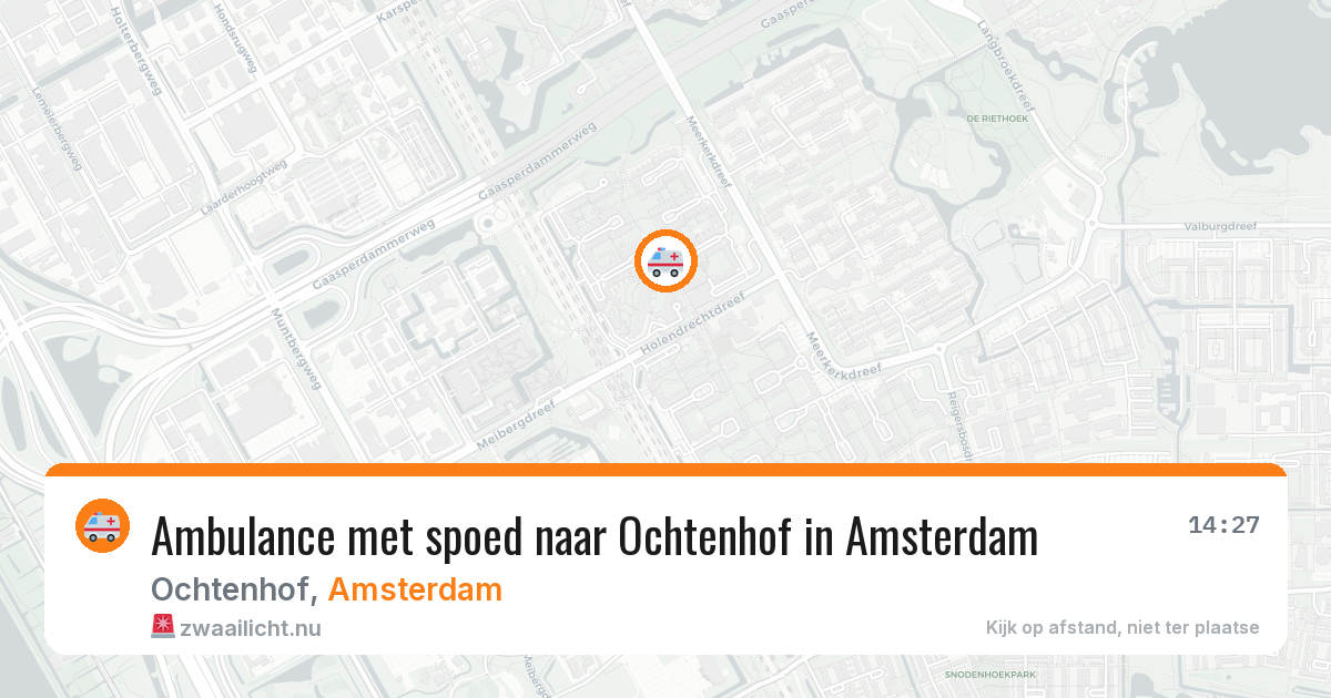 Ambulance met spoed naar Ochtenhof in Amsterdam — 16 mei 2026