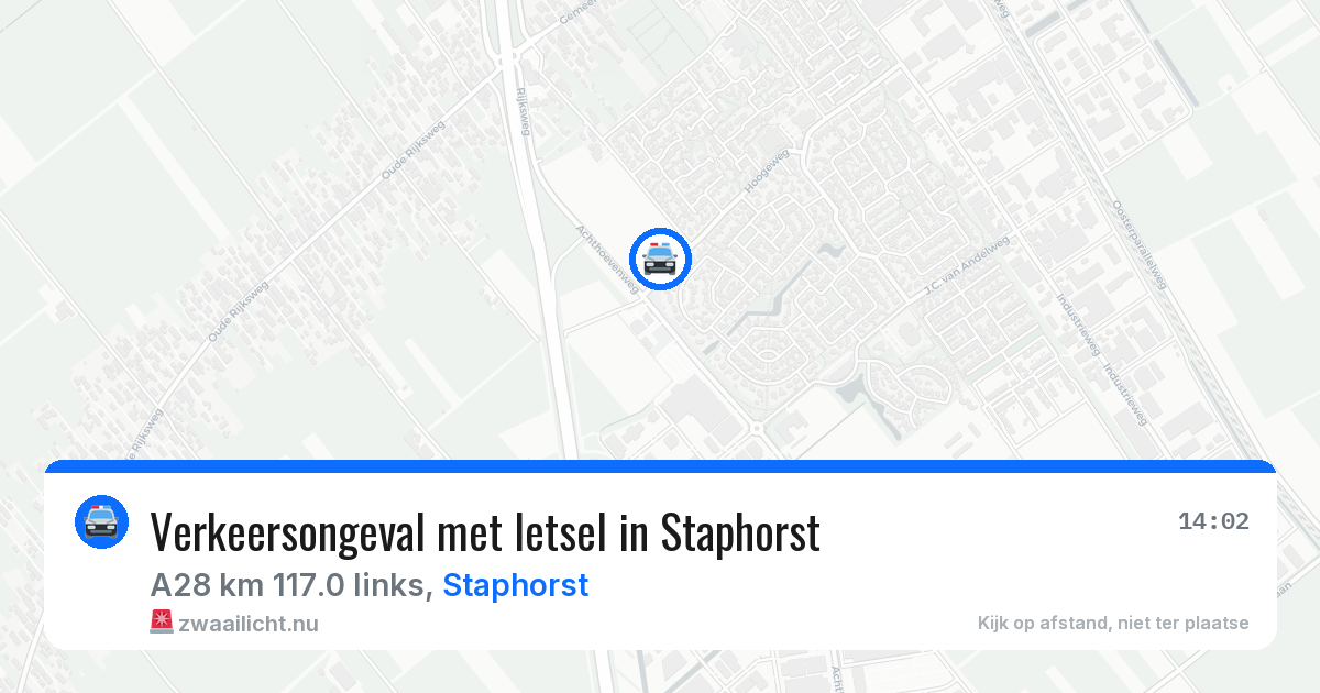 Verkeersongeval met letsel in Staphorst — 11 jul 2026