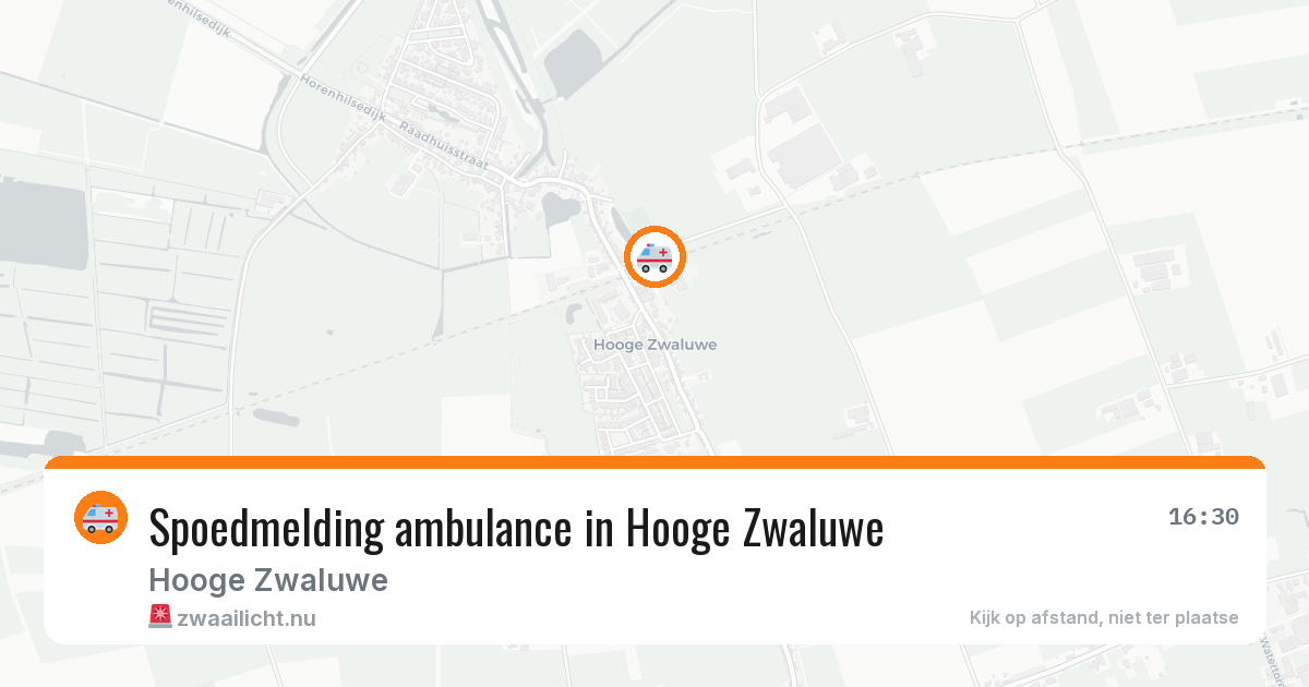 Spoedmelding ambulance in Hooge Zwaluwe — 12 jul 2026