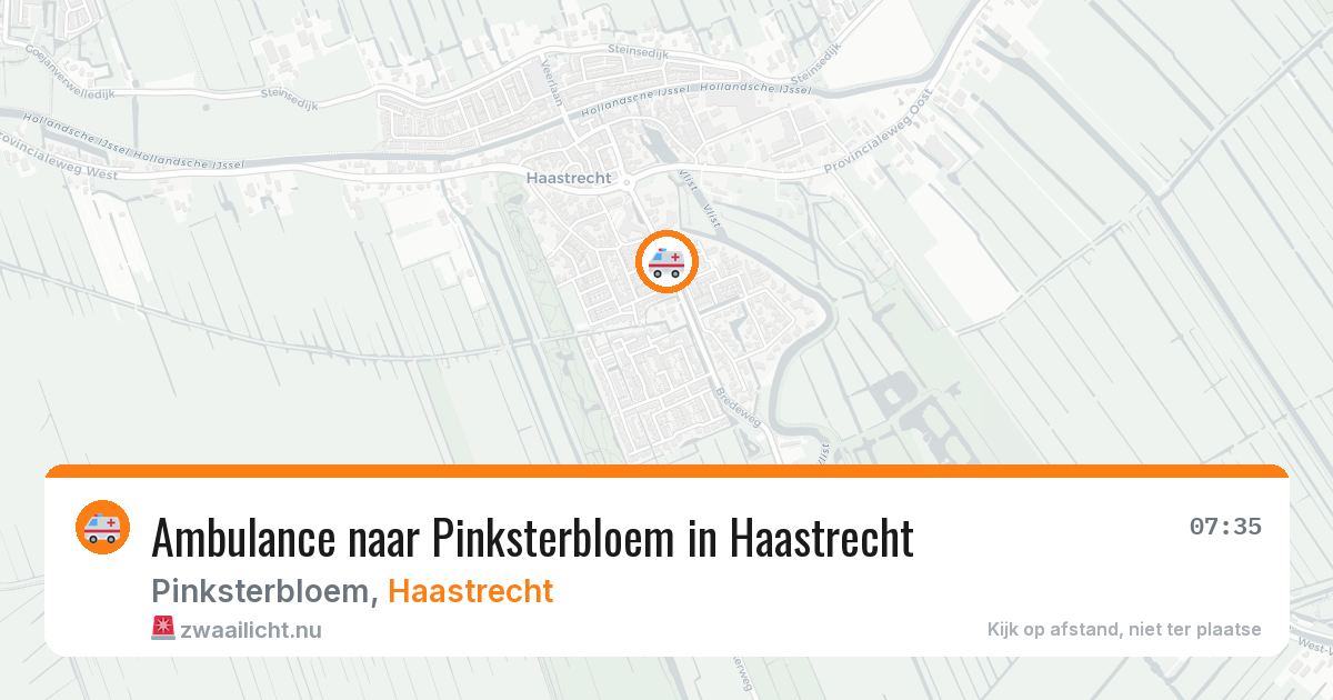 Ambulance naar Pinksterbloem in Haastrecht — 20 mrt 2026