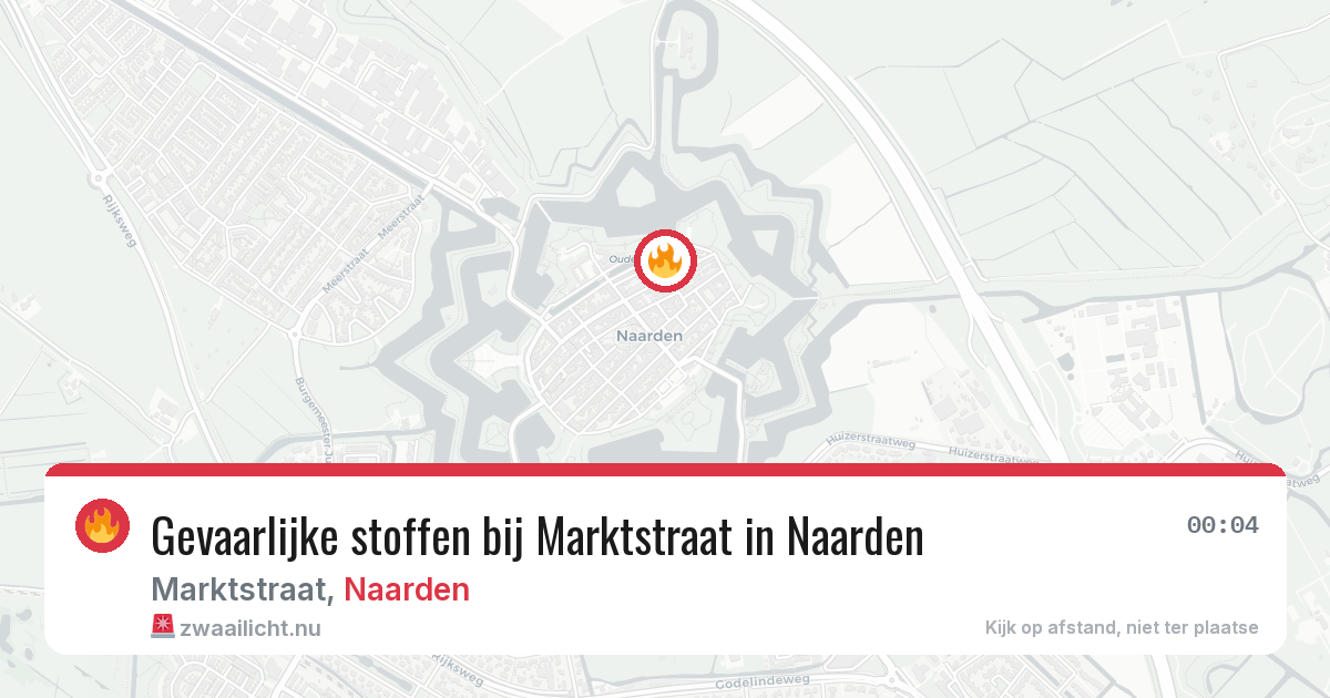 Gevaarlijke stoffen bij Marktstraat in Naarden — 22 mei 2026