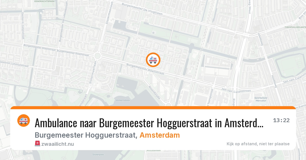 Ambulance naar Burgemeester Hogguerstraat in Amsterdam — 8 jun 2026