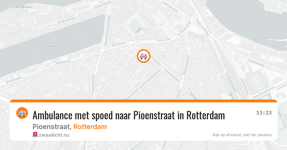 Ambulance met spoed naar Pioenstraat in Rotterdam — 24 mei 2026