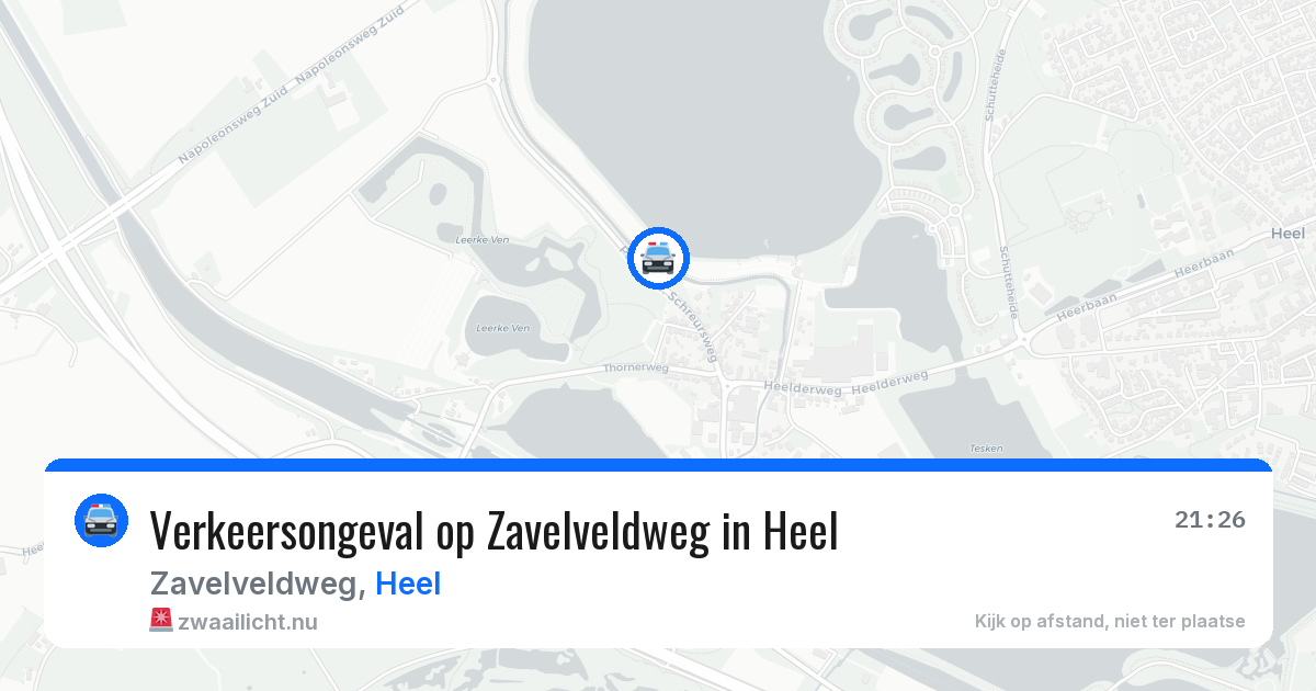 Verkeersongeval op Zavelveldweg in Heel — 22 mei 2026