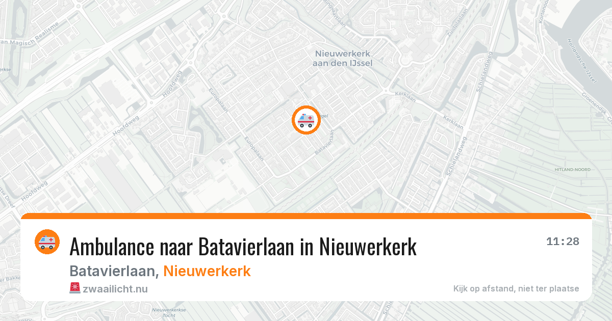 Ambulance naar Batavierlaan in Nieuwerkerk — 2 apr 2026