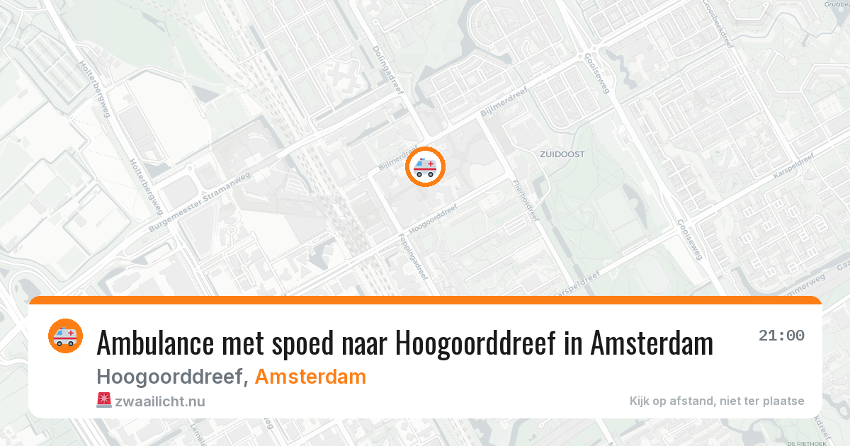 Ambulance met spoed naar Hoogoorddreef in Amsterdam — 7 jun 2026