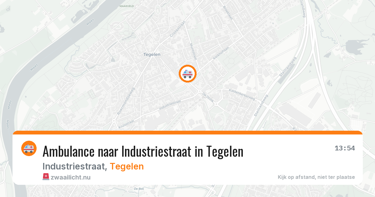 Ambulance naar Industriestraat in Tegelen — 13 jul 2026