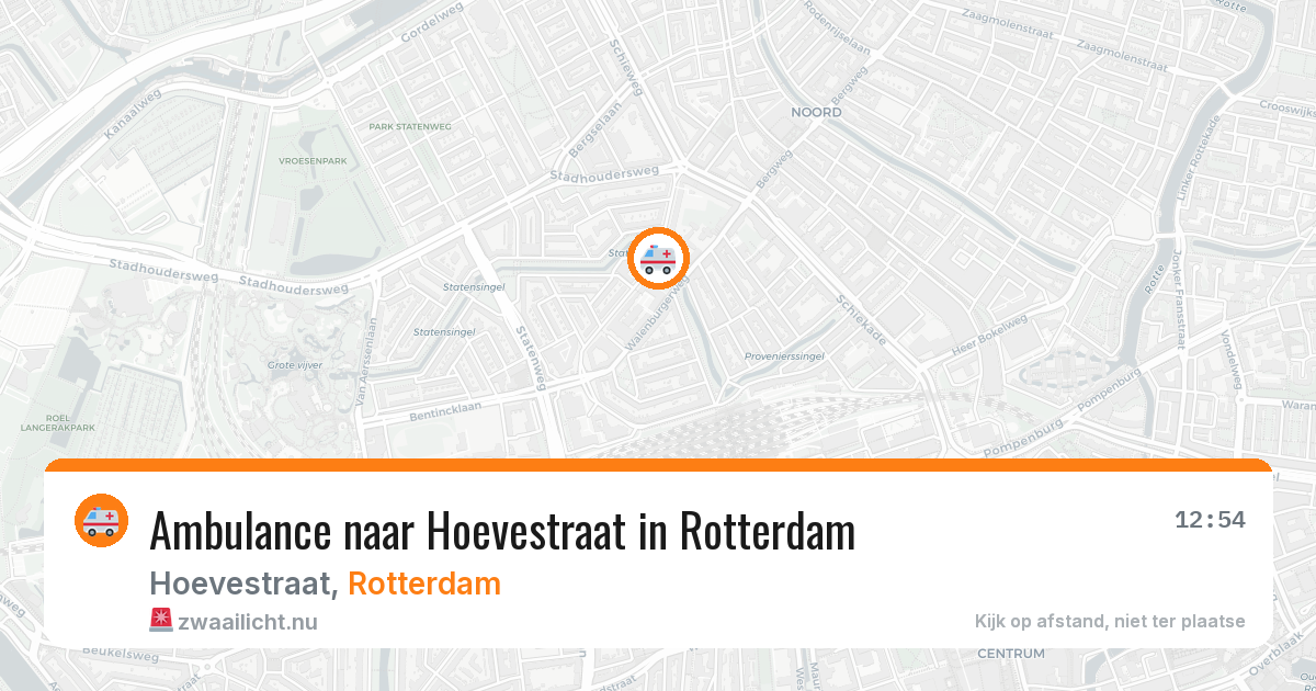 Ambulance naar Hoevestraat in Rotterdam — 22 jul 2026