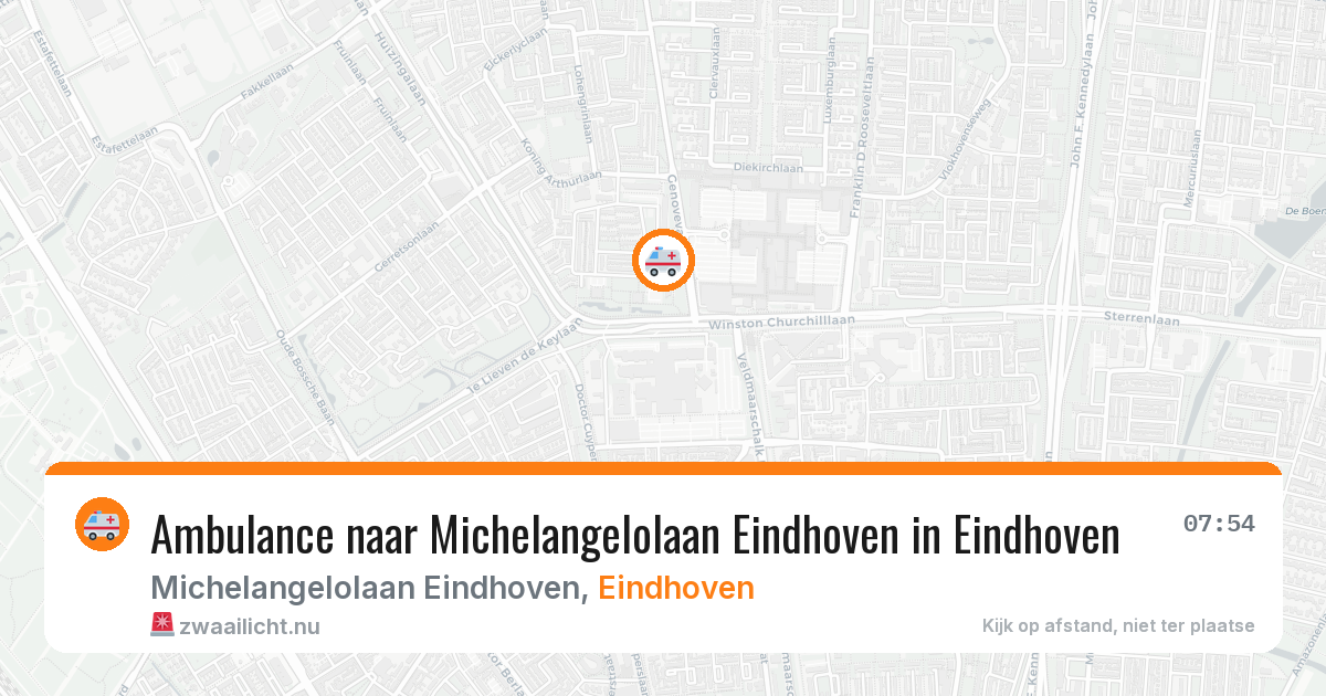 Ambulance naar Michelangelolaan Eindhoven in Eindhoven — 21 jul 2026