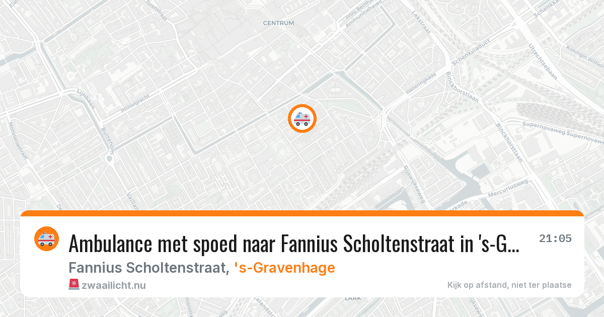 Ambulance met spoed naar Fannius Scholtenstraat in 's-Gravenhage — 22 jul 2026