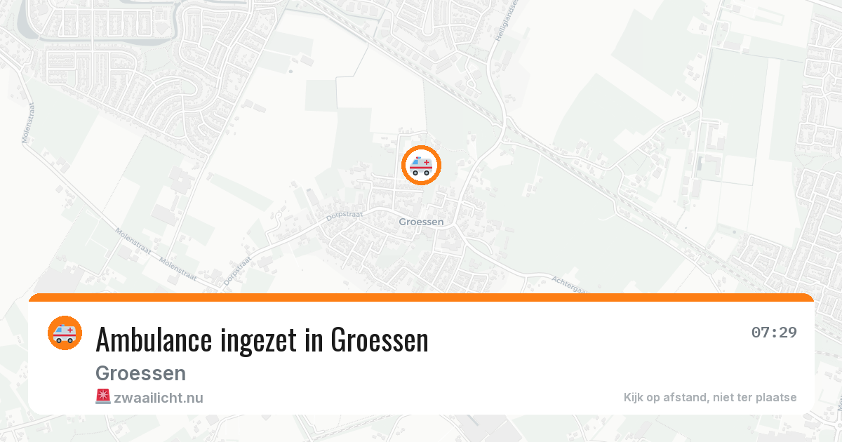 Ambulance ingezet in Groessen — 2 jul 2026